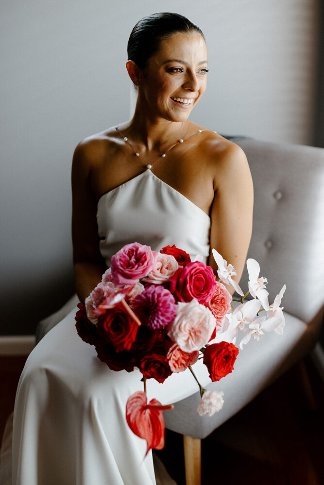 Pink & Red Bridal Bouquet